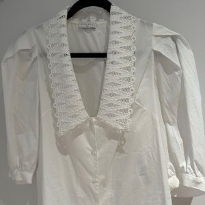 Sandro Lilie Blouse White Size 1 NWT